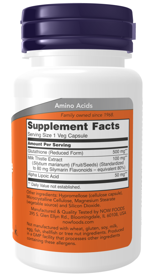 NOW Glutathione 500mg 30s