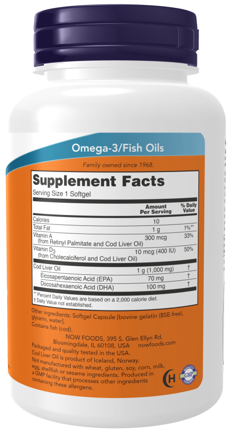 Now Cod Liver Oil 1000 mg