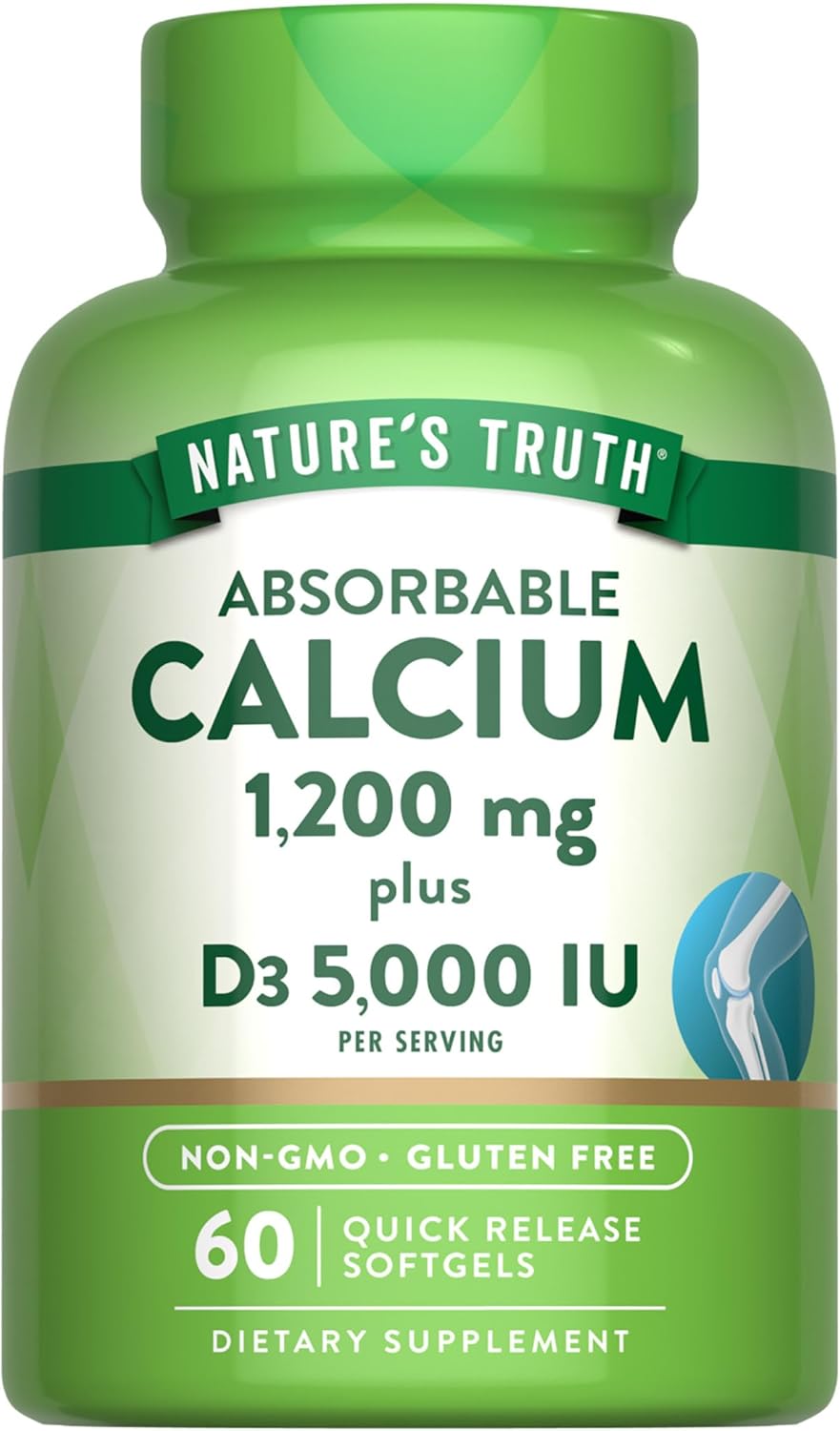 Nature's Truth Calcium 1200mg w/D35000IU softgels 120s