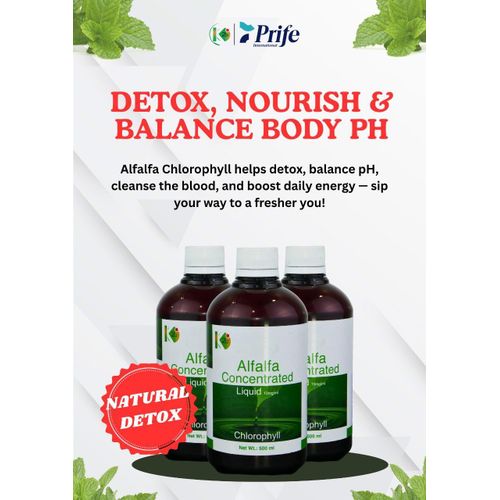 Alfalfa Concentrated Chlorophyll 500ml-Detox-Cleanse-Fresh Breath