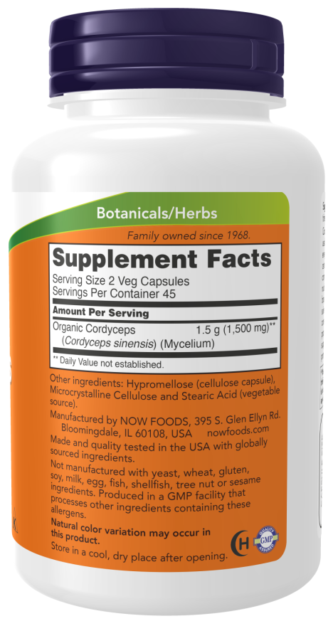 NOW Cordyceps 750mg 90s