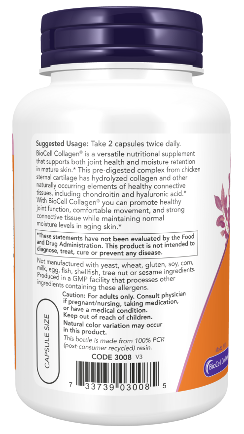 NOW Biocell Collagen Hydrolyzed Type II VCaps 120s