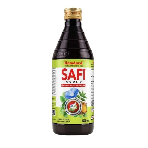 Hamdard Safi Blood Purifier Syrup for Healthy & Glowing Skin | 100% Pure | Clear Stomach | Helps to improving Liver Function | 100ml