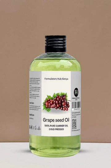 Formulators Hub Kenya – Grapeseed Oil 100ml-Lightweight • Fast-Absorbing • Moisturizing • Antioxidant Care • Hair Conditioning