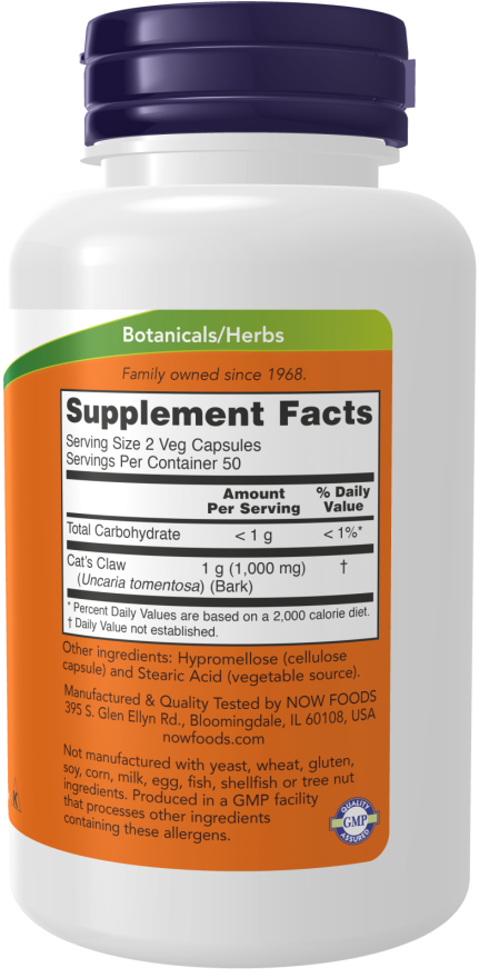 NOW Cats Claw 500mg 100s