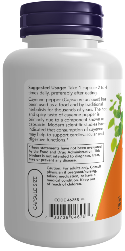 Now Cayenne 500 mg Veg Capsules