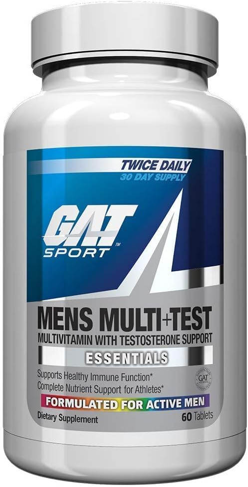 GAT SPORT TESTOSTERONE Original, 60 Tablets (30 Servings) | Men's Health Support Supplement, Aids Male Vitality, Lean Muscle Mass Development, and Testosterone Production