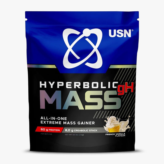 USN Hyperbolic Mass gH 2kg (26Scoops) Mass Gainer-Mass Gainer for Muscle Growth & Performance