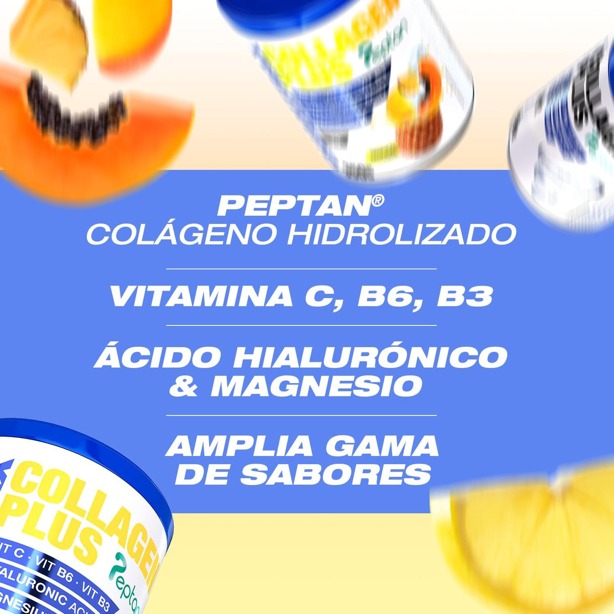 Quamtrax Nutrition - Collagen Plus (Hydrolyzed Collagen) - 350g - Lemon Flavor - Joint Support, Skin Care and Muscle Recovery