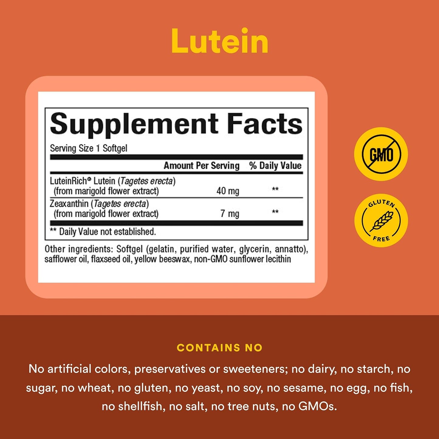 Natural Factors, Lutein 40 mg, Antioxidant Support for Healthy Eyes and Skin with Zeaxanthin, 30 softgels (30 servings)