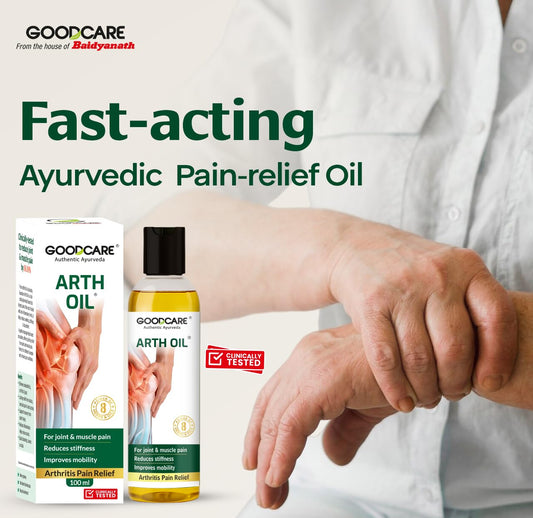 Goodcare Arth Oil 100ml | Ayurvedic Oil for Joint & Muscle Pain Relief | Arthritis Pain Relief | Reduces Stiffness | Enhances Mobility