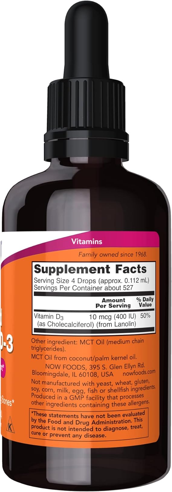 NOW Liquid Vitamin D3 59ml
