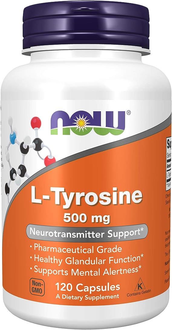 NOW L Tyrosine 500mg Caps 120's
