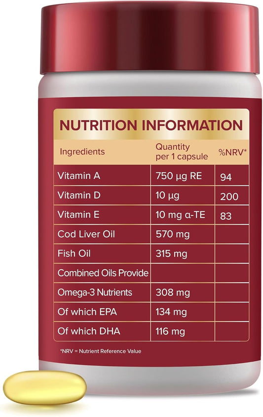 Seven Seas Cod Liver Oil Extra High Strength 60 Capsules