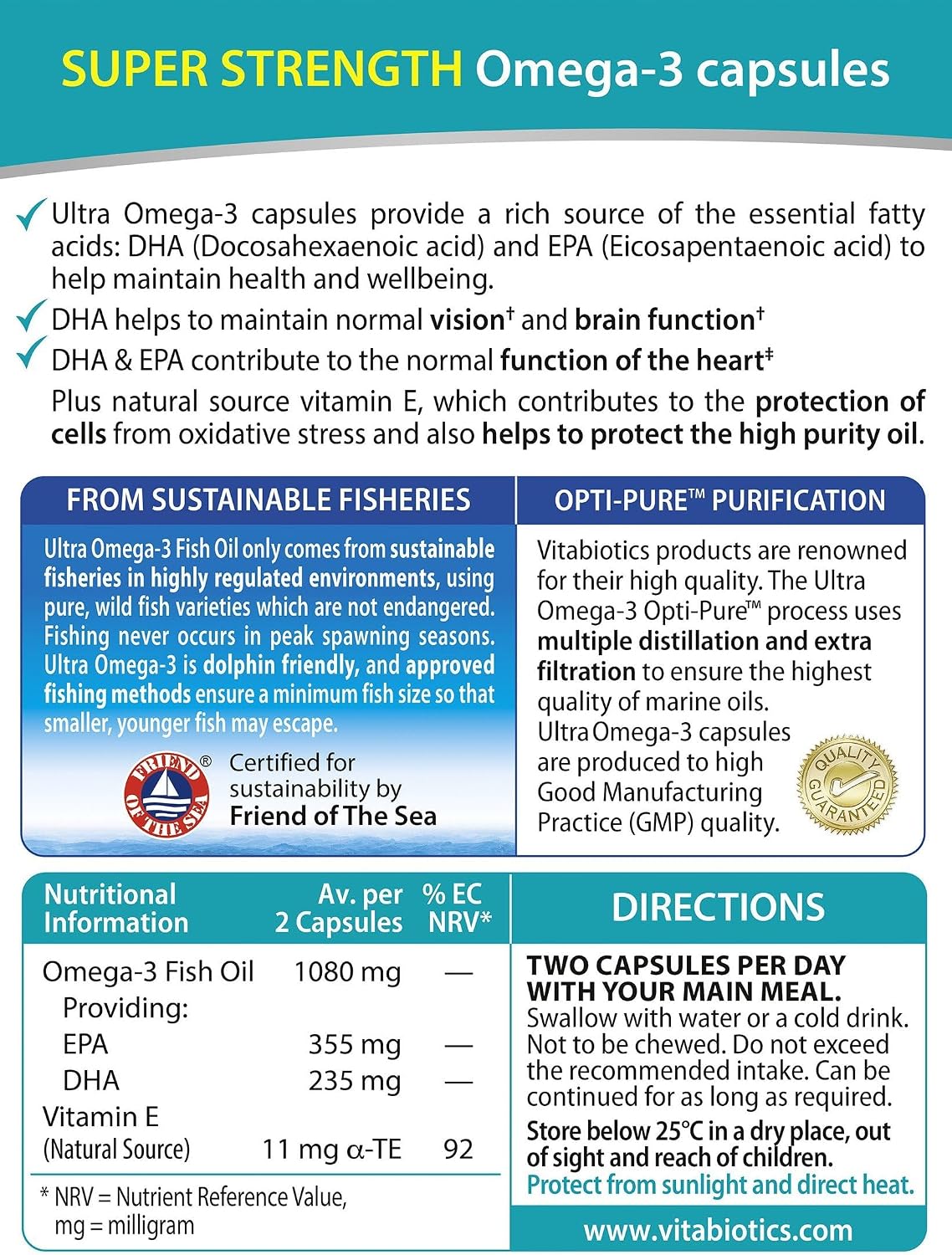 Ultra Omega 3 High Potency 60 Caps