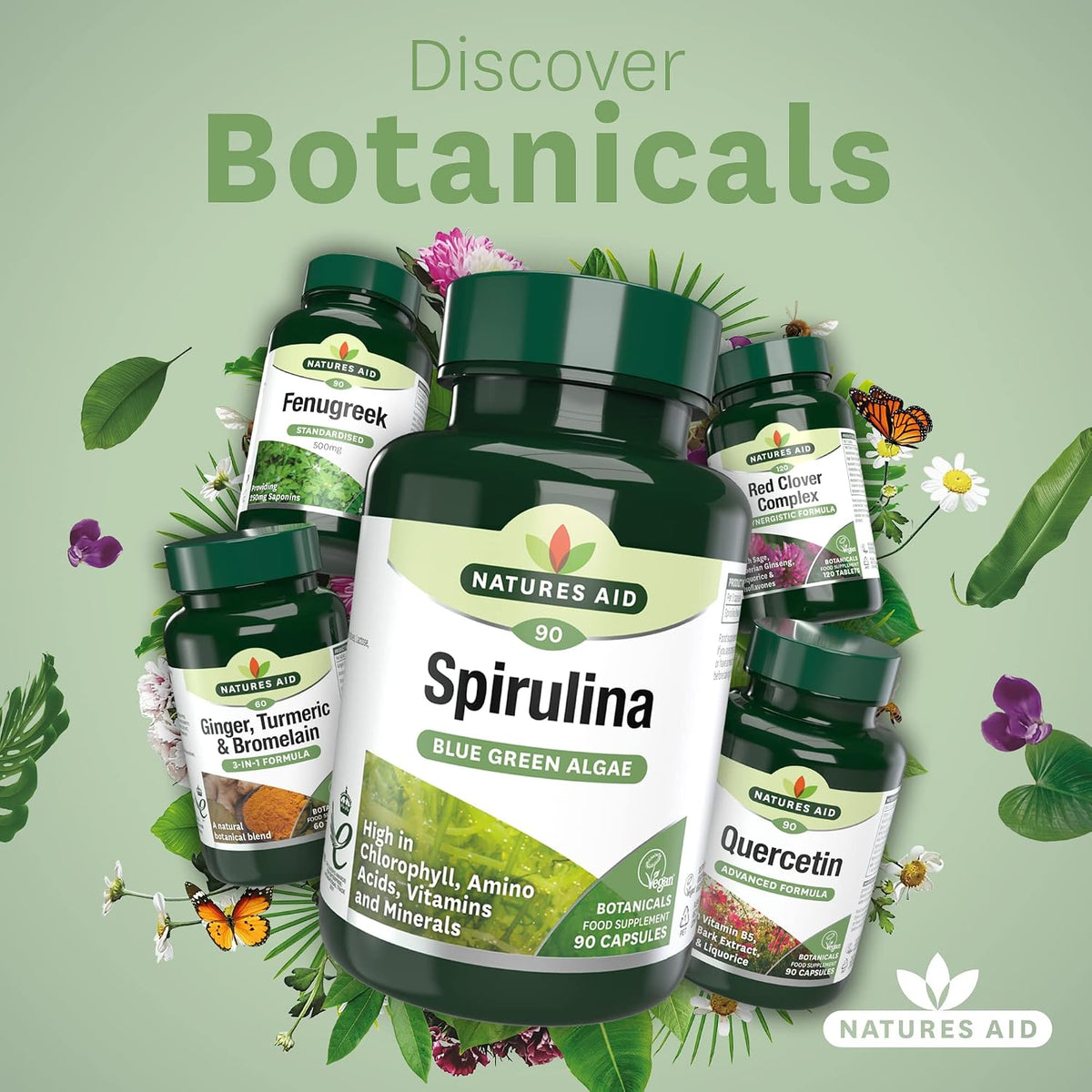 Nature's Aid Spirulina 500mg Organic (Vegan) - 90's