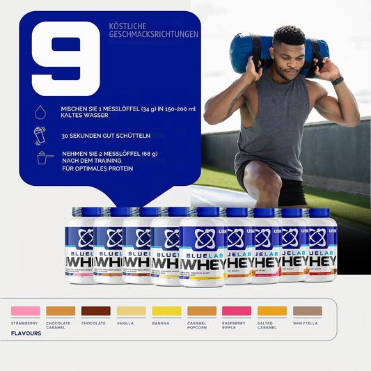 USN BlueLab 100% Whey Protein Powder 4.4lbs(2Kg) 62Servings