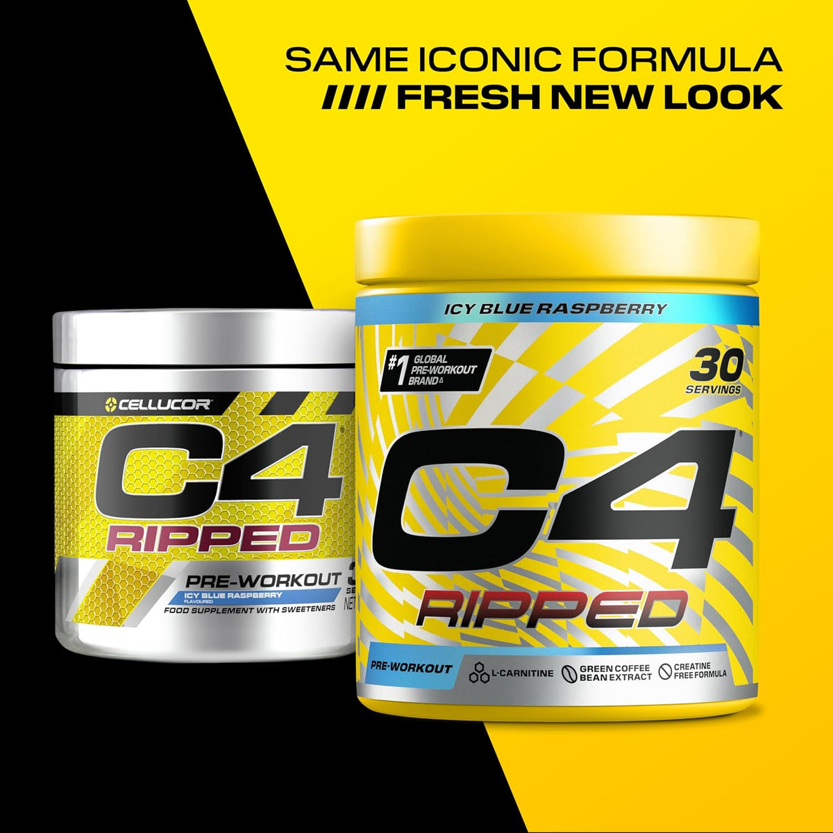Cellucor C4 Ripped Pre-Workout Powder 30 servings 174G -Zero Sugar Pre Workout with 150mg Caffeine, 500mg L Carnitine, 1600mg Beta Alanine, 200mg Green Coffee Bean Extract