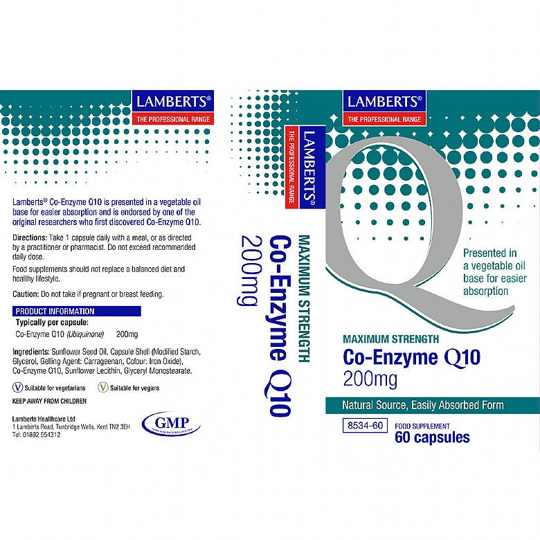 Lamberts Co Enzyme Q 10 200mg 60's