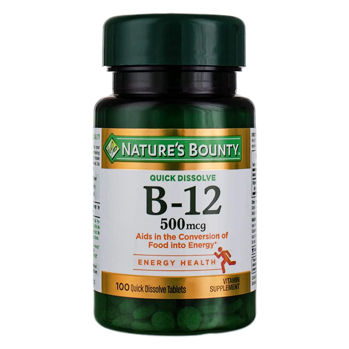 Nature's Bounty B-12 500mcg Quick Dissolve Veg Tabs 100's