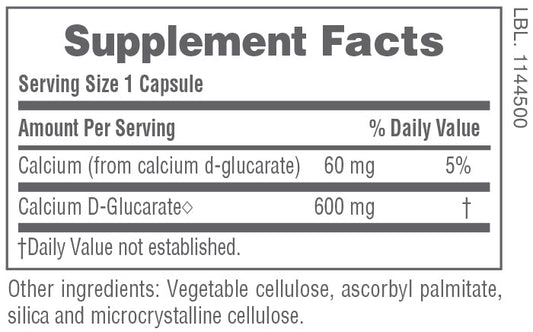 NaturesPlus PRO Calcium D-Glucarate (CDG) 600 MG Capsules (Copy)