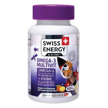 Swiss Omega-3 Multivit + Iodine Gummies 60s – Smart Nutrition for Growing Minds & Bodies
