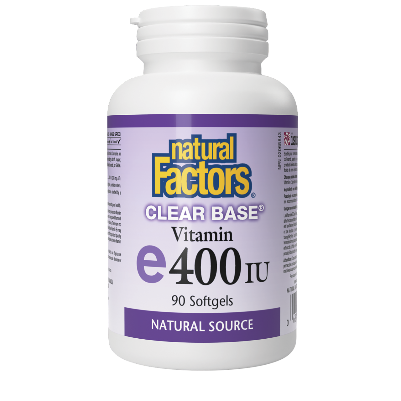 Natural Factors, Vitamin E 400 IU, Antioxidant Support for Cardiovascular and General Health, 90 softgels (90 servings)