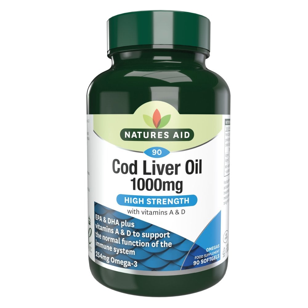 Nature's Aid Cod Liver Oil (High Strength) 1000mg - 90's