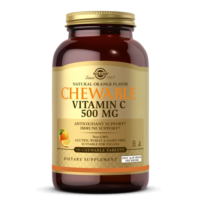 Solgar Vitamin C Chewable 500mg Orange Flavor 90's