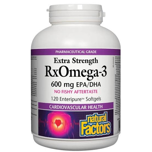 Natural Factors RxOmega-3 Ultra Strength - Dietary Supplement for Brain & Heart Health Support - Eye Health Supplement with EPA & DHA - Supplement with Omega-3 Fatty Acids -120s