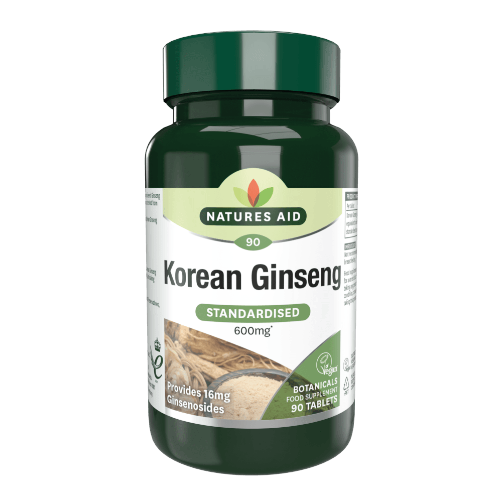Nature's Aid Korean Ginseng (600mg equiv Dried Root) Vegan - 90's