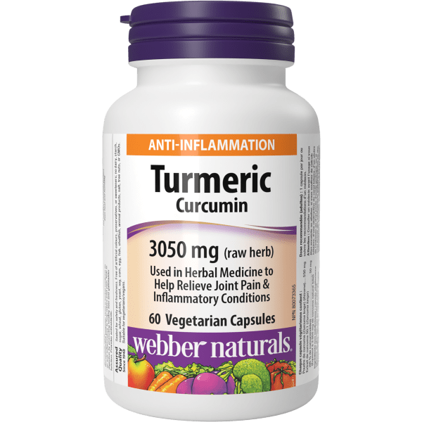 Webber Naturals Turmeric Curcumin 3050mg Veg Caps 60's