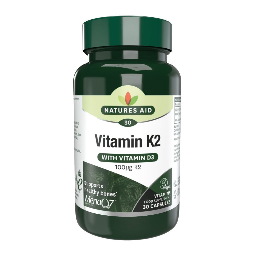 Nature's Aid Vitamin K-2 100mcg (Menaq) Vegan 30's