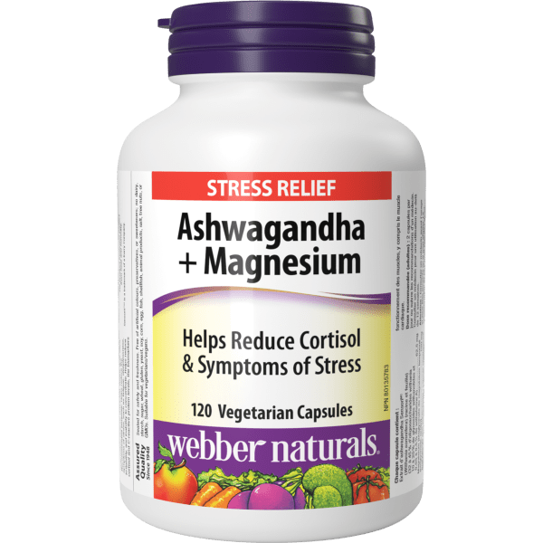 Webber Naturals Ashwaghandha + Magnesium veg caps 120s
