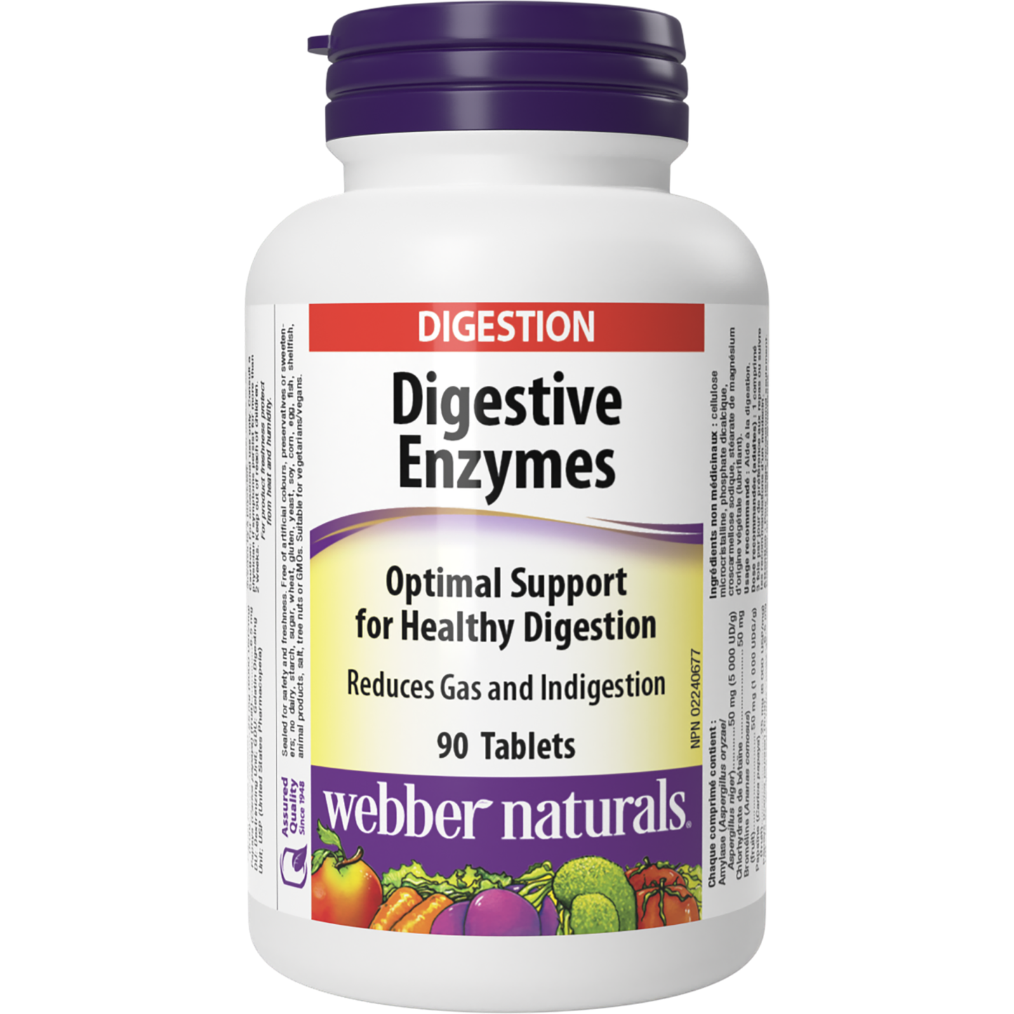 Webber Naturals Digestive Enzymes tabs 90s
