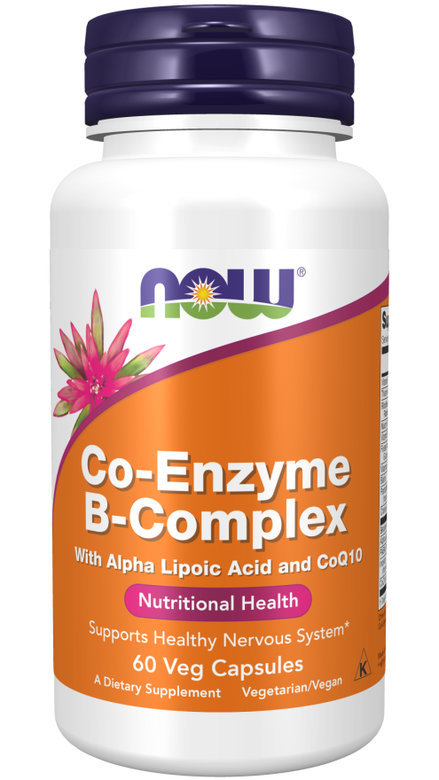 NOW Co-Enzyme B-Complex Vcaps 60's with Alpha Lipoic Acid and COQ10