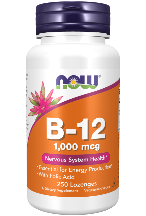 NOW Vitamin B12 1000mcg Chewable Lozenges 100's