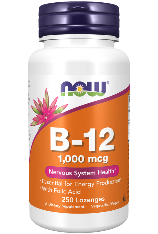 NOW Vitamin B12 1000mcg Chewable Lozenges 100's