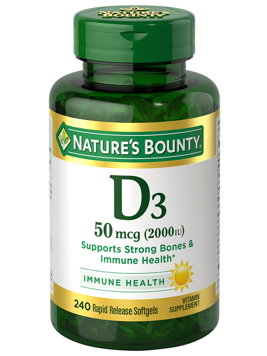 Nature's Bounty D3 50mcg(2000iu) Rapid Release Softgels 150's