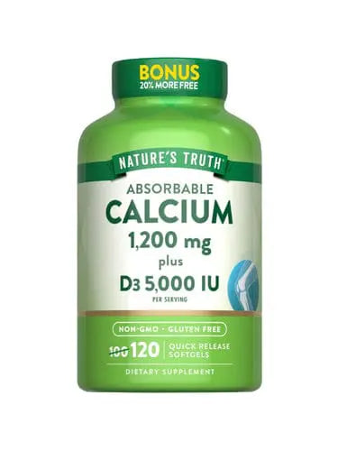 Nature's Truth Calcium 1200mg w/D35000IU softgels 120s
