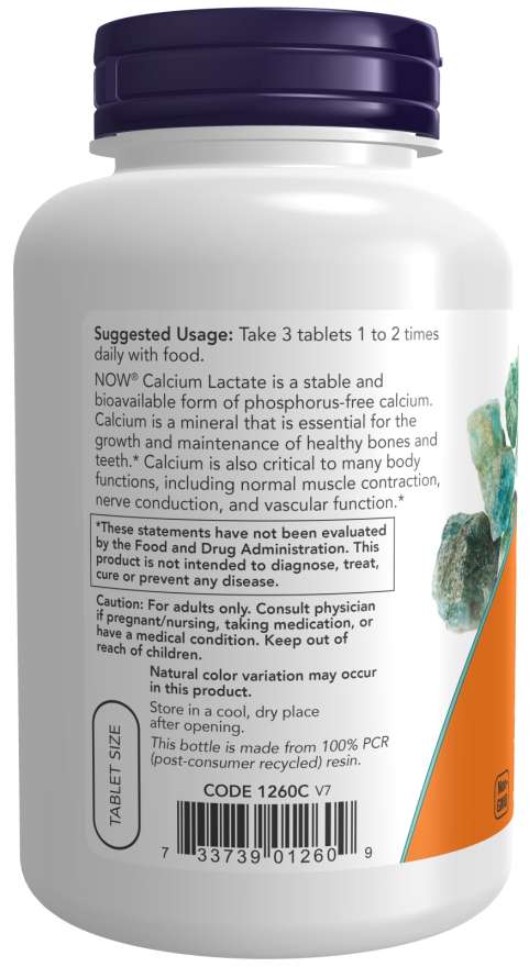 Now Calcium Lactate Tablets 250's