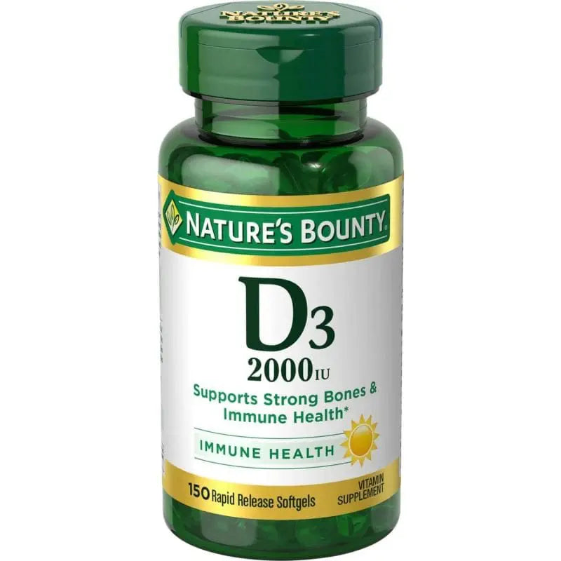 Nature's Bounty D3 50mcg(2000iu) Rapid Release Softgels 150's