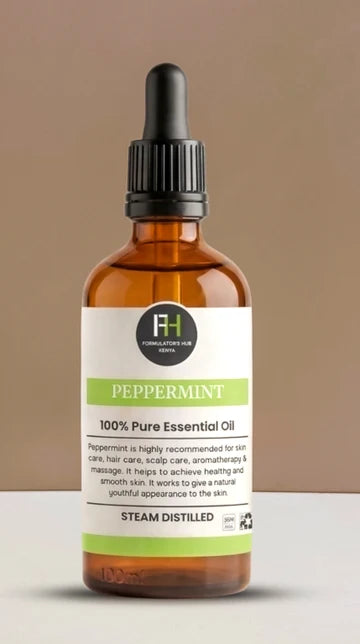 Formulators Hub Kenya – Peppermint Essential Oil 100ml-Cool. Refresh. Invigorate.