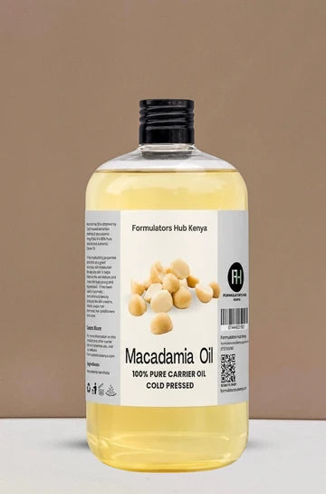 Formulators Hub Kenya – Macadamia Oil 500ml-Deep Nourishment • Soft Skin • Barrier Care • Hair Conditioning • Natural Shine