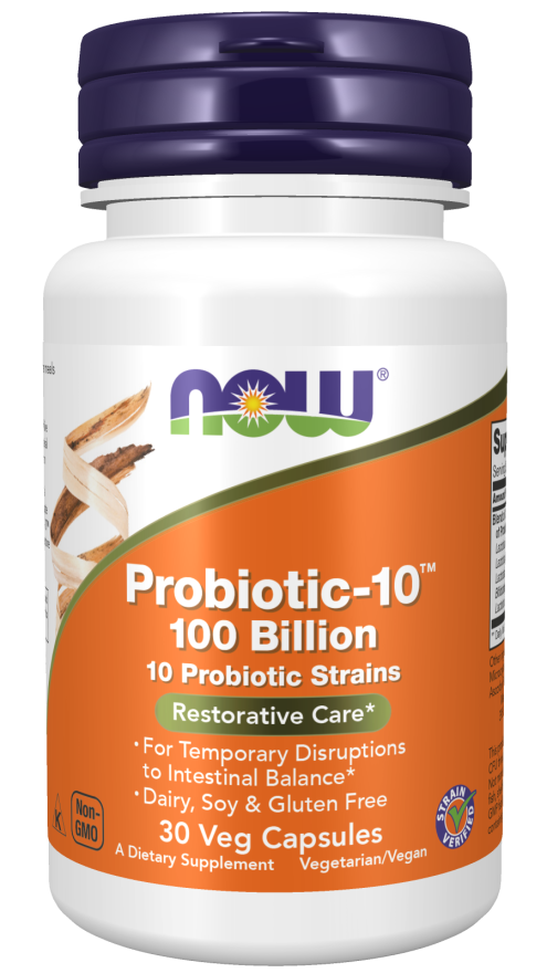 NOW Probiotic 10 100 Billion Caps 30's