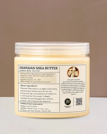 Formulators Hub Kenya – Ugandan Shea Butter 250G-moisturise, soften and condition skin and hair while leaving a smooth, elegant feel.
