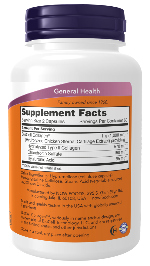 NOW Biocell Collagen Hydrolyzed Type II VCaps 120s