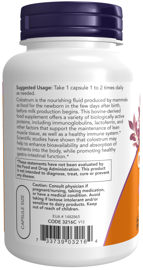 NOW Colostrum Caps 120's