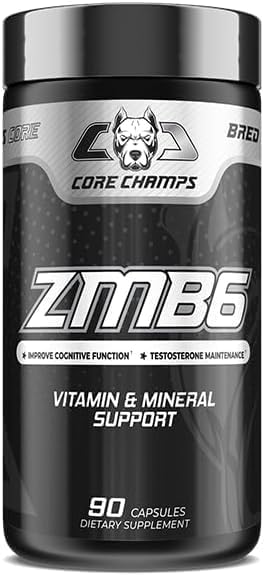 CORE CHAMPS ZMB6 90 Capsules-– Essential Zinc, Magnesium & Vitamin B6 for Optimal Health