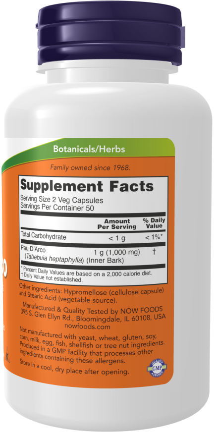 NOW Pau D Arco 500mg 60s